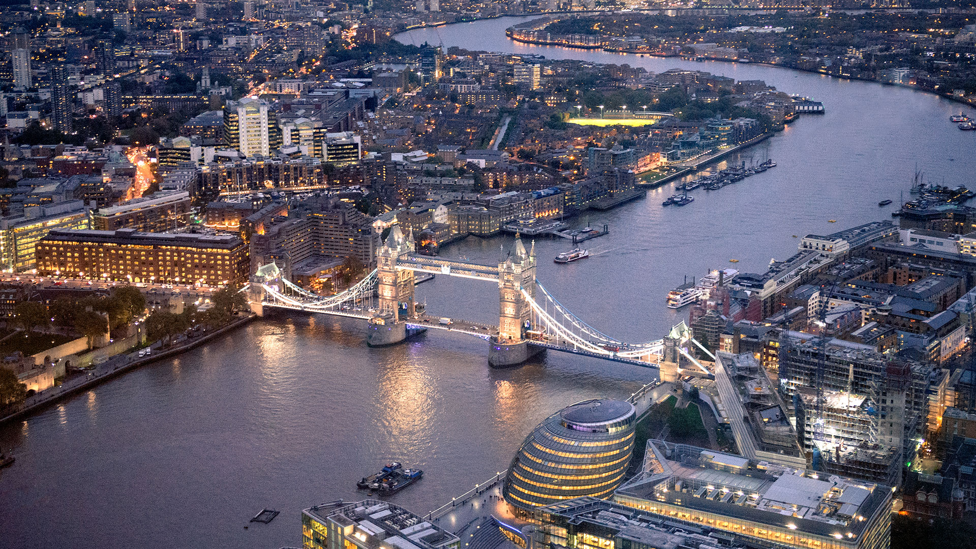 One London Property Group - London aerial view with Tower Bridge